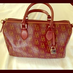 Dooney & Bourke Red and Gold Satchel